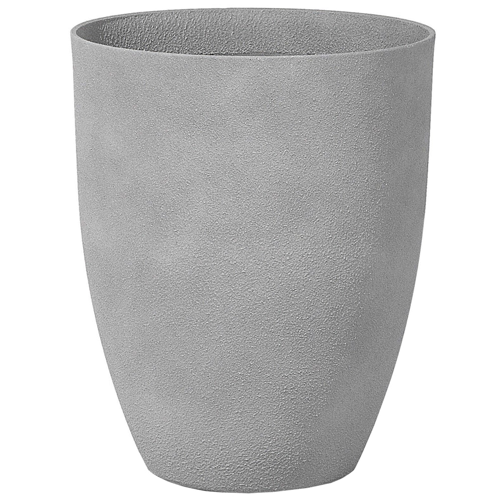 Set di 2 vasi in poliresina in fibra di vetro di colore grigio 43 x 43 x 52 cm interni ed esterni