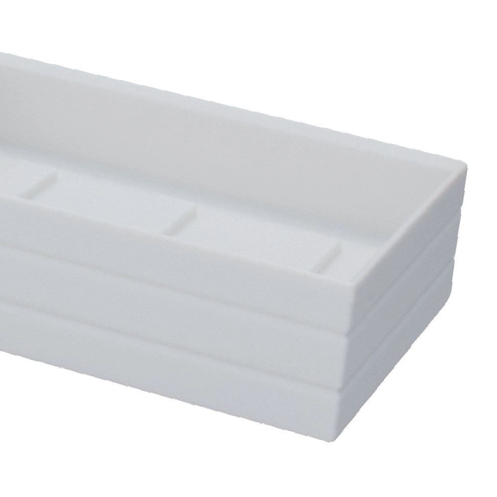 Porta sapone bianco rettangolare - serie style