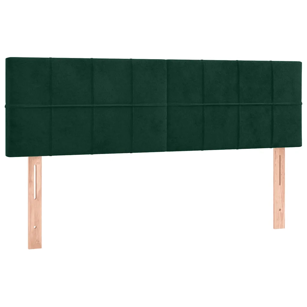 Testiera a LED Verde Scuro 144x5x78/88 cm in Velluto 3121663