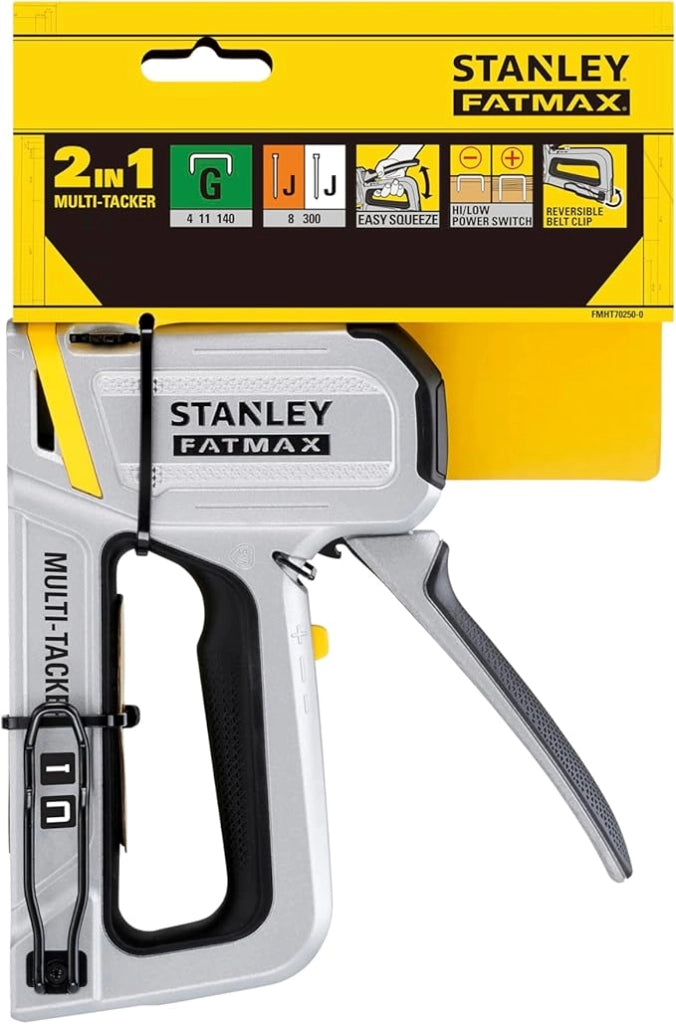 Stanley FATMAX FMHT70250‑0 graffatrice 2‑in‑1 G‑Staples 6‑14 mm / J‑Brad 12‑15 mm