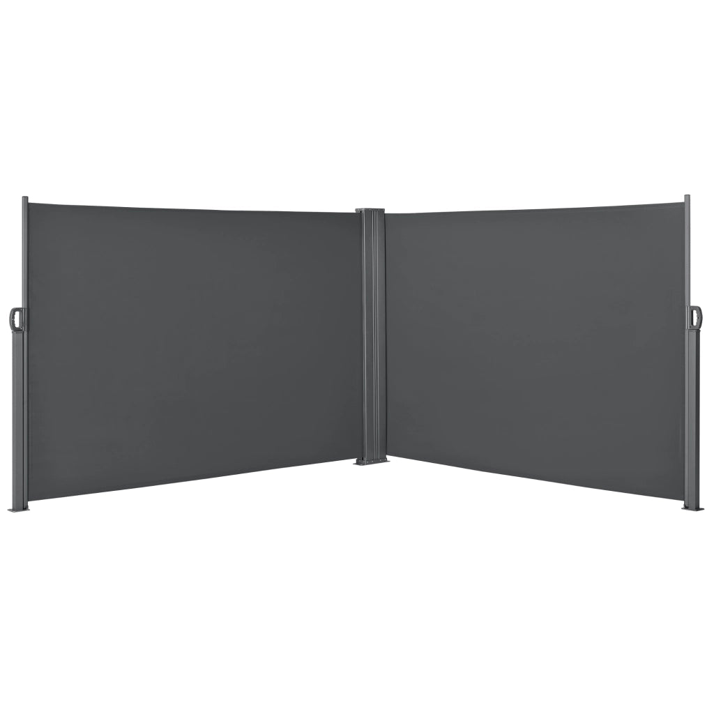 Paravento Doppio Estraibile Alcazaba per Esterni 160 x 300 x 300 cm Grigio pro.tec
