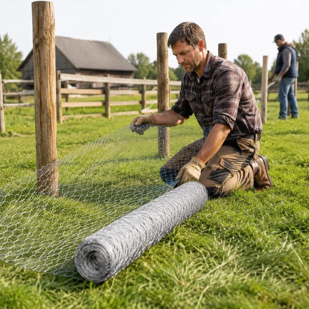 Wire Mesh, Galvanized Steel, 25 X 0.5 M, Silver