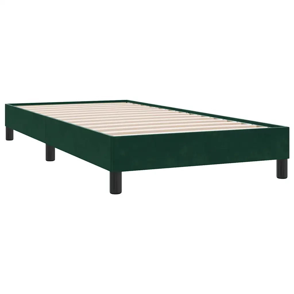 vidaXL Giroletto senza Materasso Verde Scuro 90x210 cm in Velluto