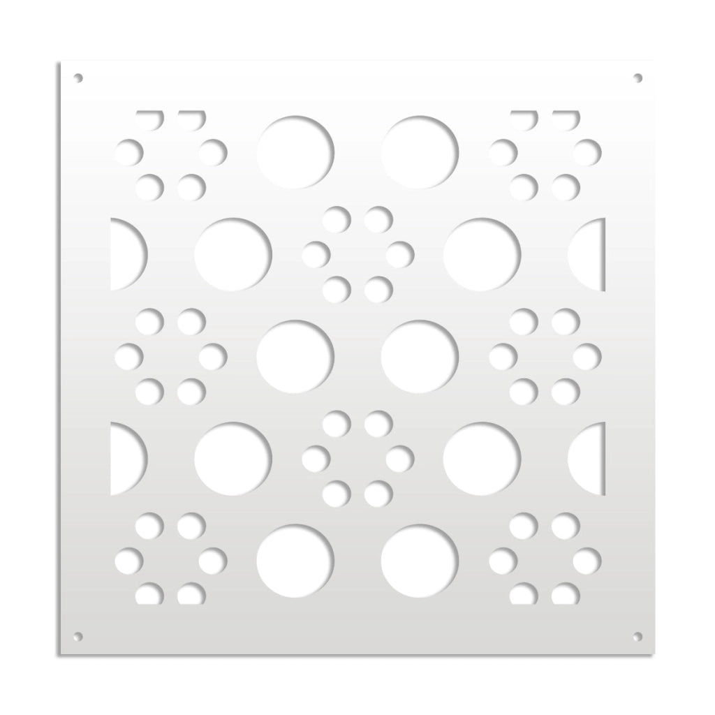POINTS - Pannello in PVC traforato - Parasole Colore: bianco, Misura: 48x48 cm