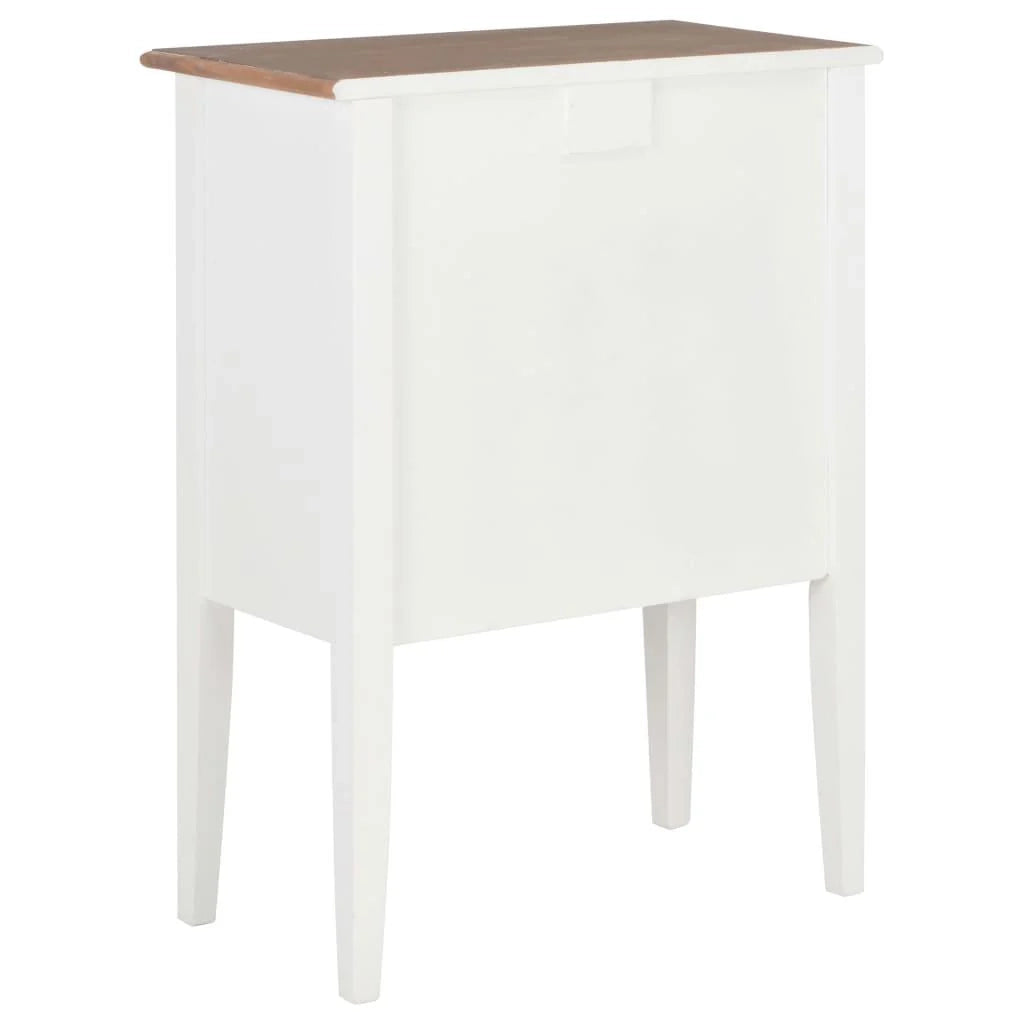 Credenza credenza consolle bianca contenitore 80 cm in legno massello 4402224