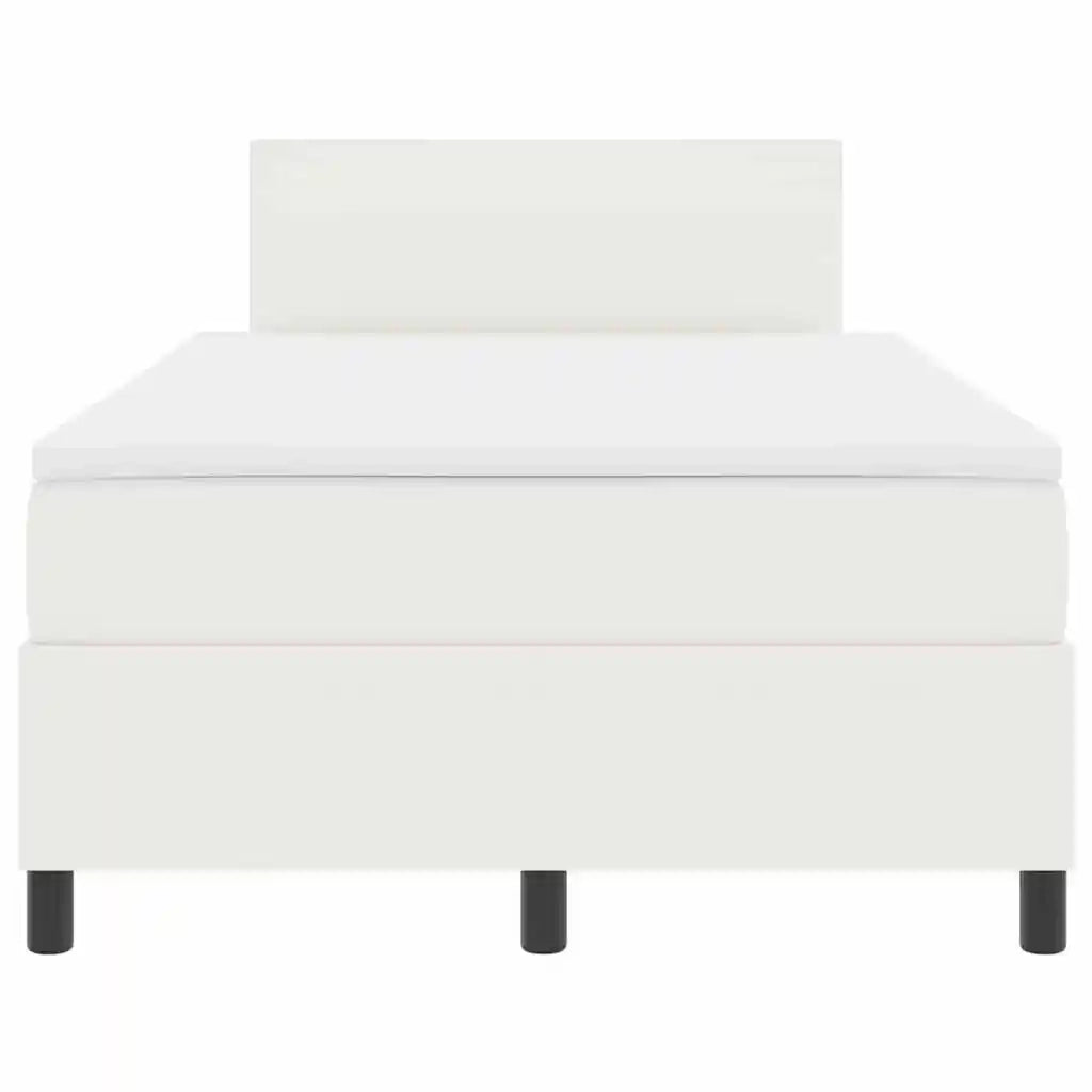 Letto a molle Crema e Bianco 120 x 200 cm Tessuto in Cords 3337509
