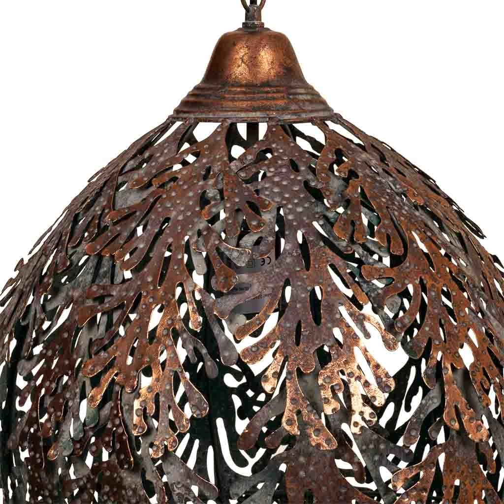 Plafoniera in metallo dorato 41x41x54/115h