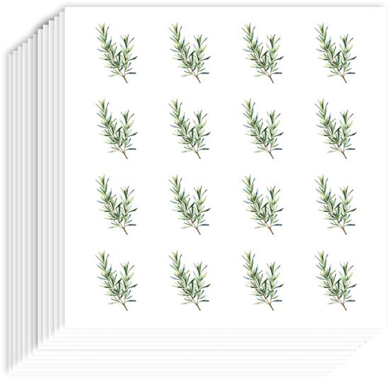 Sticker Planner 192 Pezzi - Sticker Botanici - Foglia di Rosmarino - Sticker Autoadesivi - Scrapbooking - Materiale PVC - Sticker Decorativi