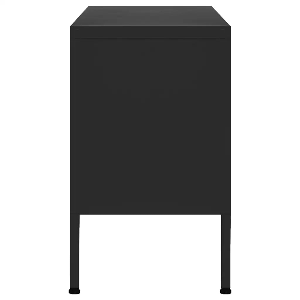 Mobile TV Nero 105x35x50 cm in Acciaio
