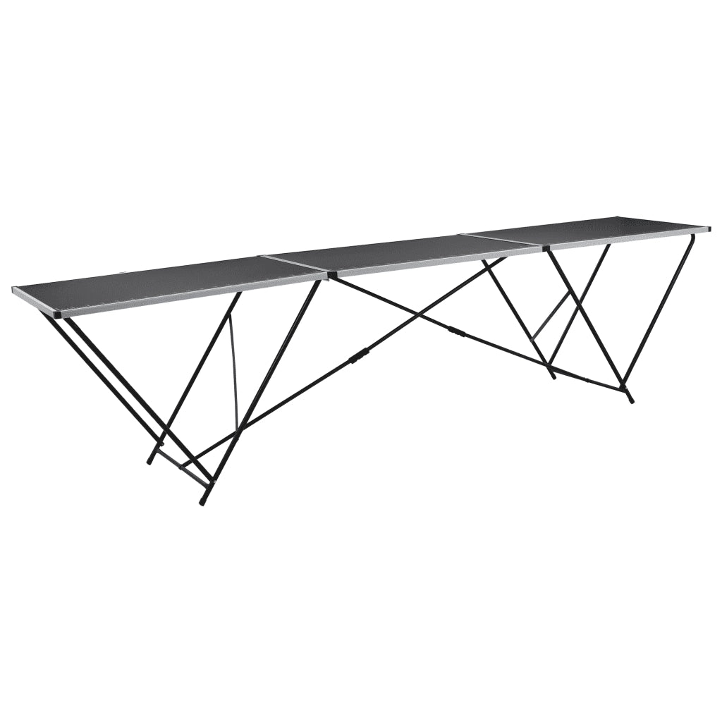 Tavolo Pieghevole per Carta da Parati MDF Alluminio 300x60x78cm cod mxl 73658