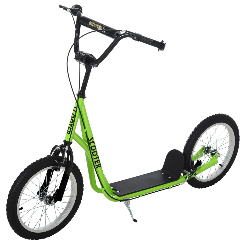 Trottinette per Bambini ¨C zephmum ¨C Verde, Acciaio, Grandi Pneus