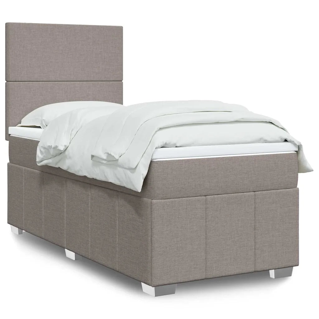 Giroletto a Molle con Materasso-Struttura Letto Tortora 80x200 cm inTessuto 325815