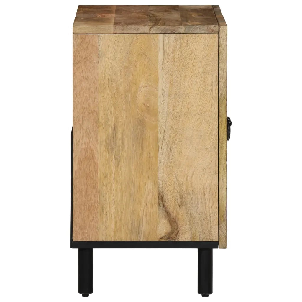 vidaXL Set Mobili da Bagno 2pz in Legno Massello di Mango