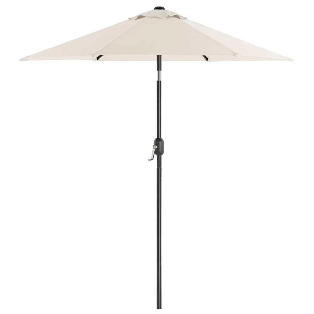 Ombrellone da giardino 2 mt palo ombrellone e stecche metalliche basculanti non incluse per giardino balcone terrazzo esterno piscina spiaggia beige 12_0001774