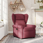 Poltrona Reclinabile in Tessuto Rosso Vino 4015659