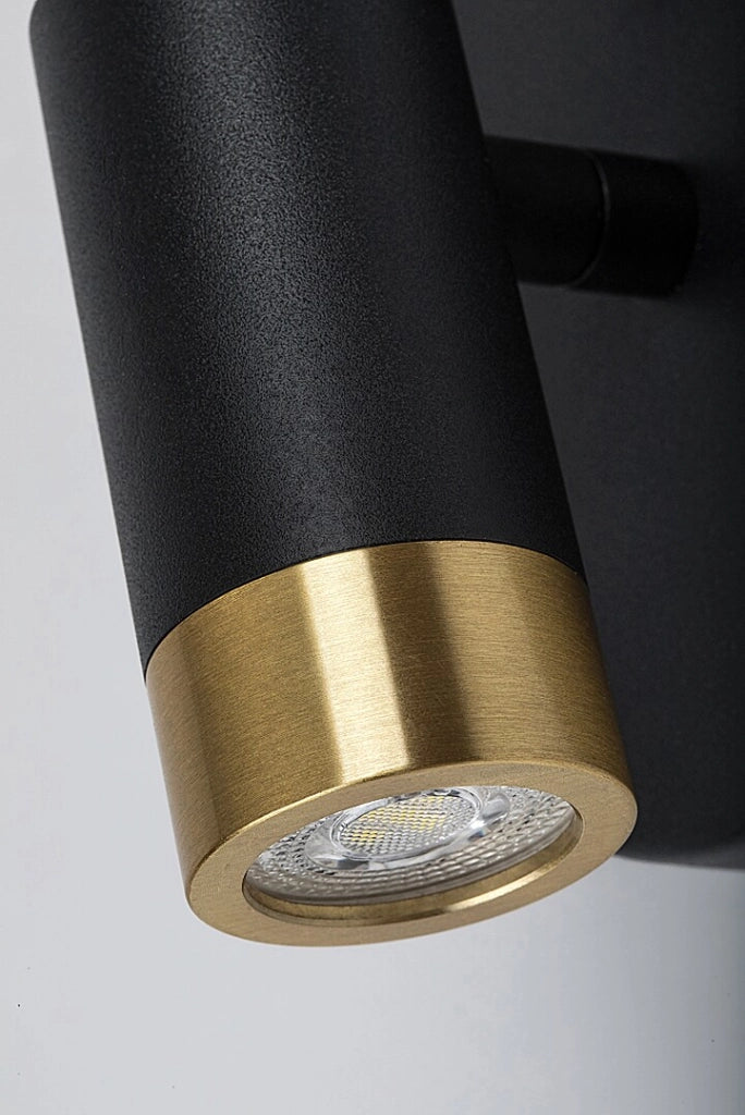Applique industriale nero-oro LED 3W orientabile Rabalux