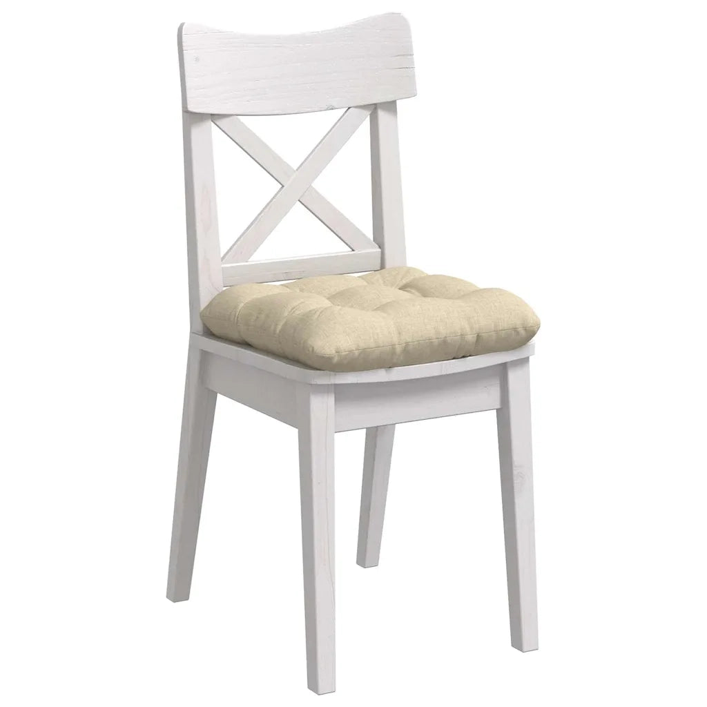 Cuscini per Seduta 4 pcs Crema 40 x 40 x 12 cm Tessuto