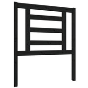 Testiera | Testata per Letto Nera 81x4x100 cm in Legno Massello di Pino