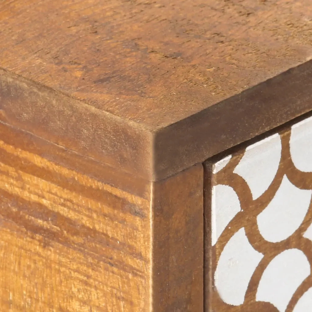 Credenza con Motivo-Buffet-Armadio da cucina Stampato 130x30x70 cm in Massello di Mango