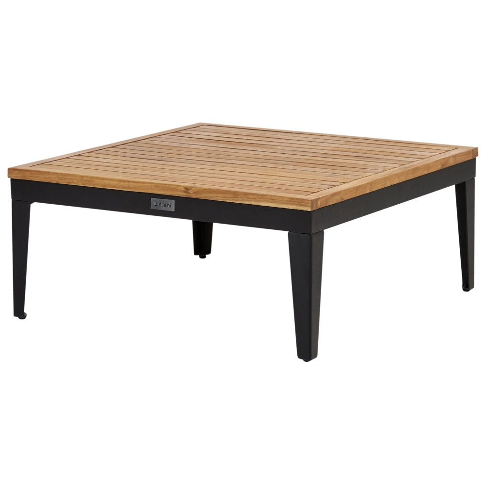 Set di divani angolari da giardino a 3 posti a destra Legno di acacia chiaro certificato Cuscini beige chiaro con tavolino da caffè