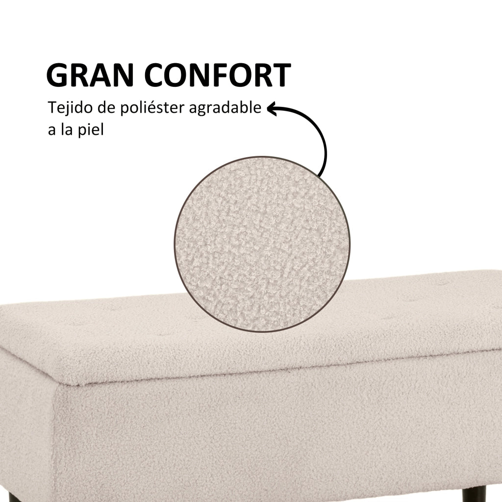 Letto Contenitore ¨C Zephmum ¨C Legno 95x38x45 cm Crema