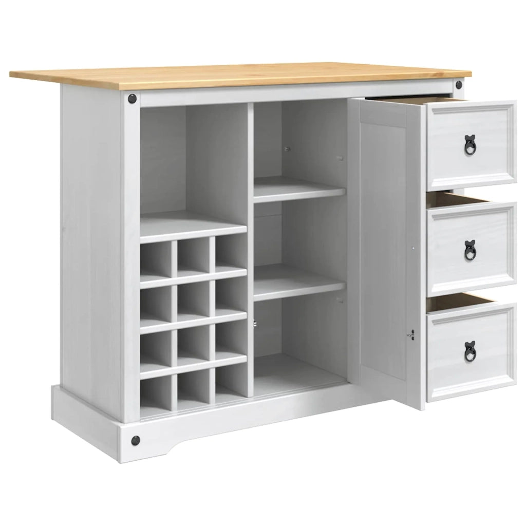 VidaXL Stoccaggio in cucina Bianco e Cera di Miele 112 x 70 x 91,5 cm 42033379