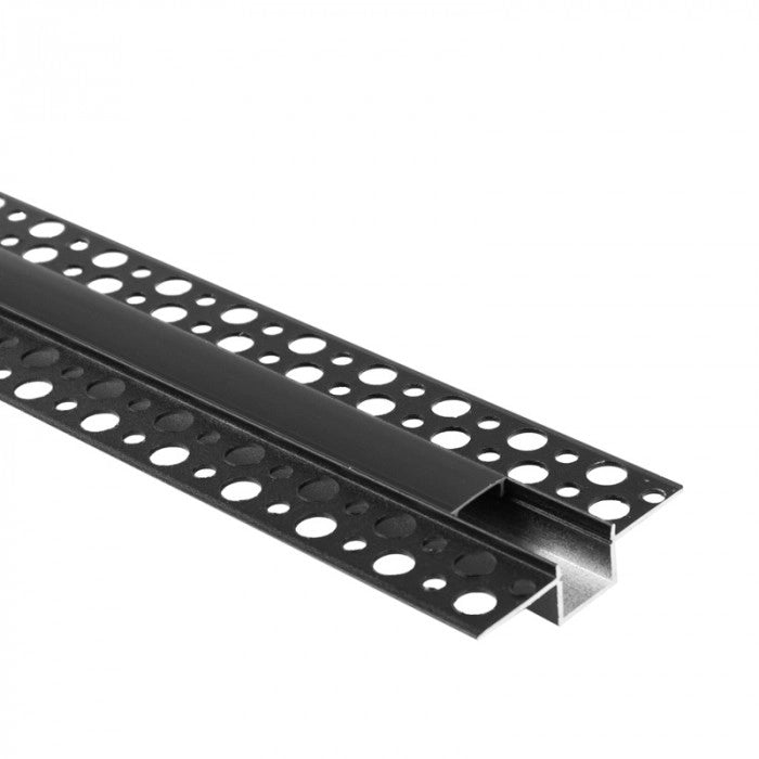 Profilo LED incasso GP01 nero con diffusore nero 1m Ecolight