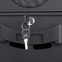 Cassetta Postale Parete Alluminio Buca Lettere Posta Esterno con Chiave Nero