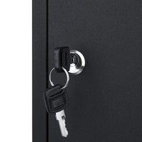 Cassetta Postale Parete in Acciaio Porta Lettere Posta Esterno con Chiave Nero