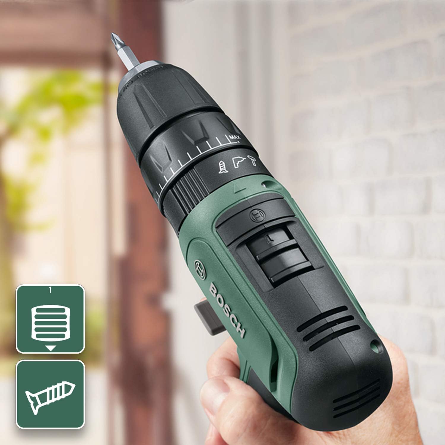 TRAPANO BOSCH BATTERIA LITIO 12V. 2 VEL. EASYIMPACT 1200 + VALIGETTA