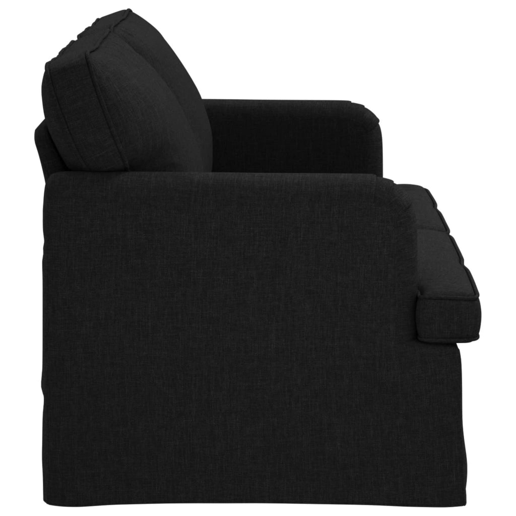 Divano Nero 142 x 80 x 85 cm Tessuto