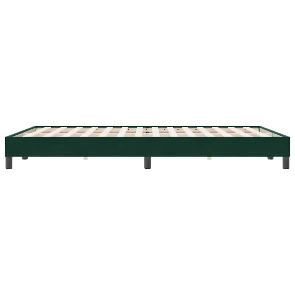 vidaXL Giroletto senza Materasso Verde Scuro 140x220 cm in Velluto