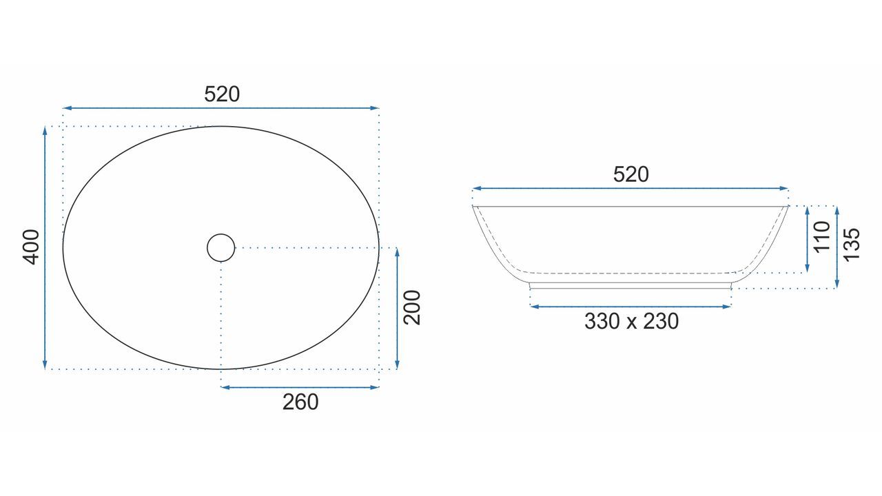 Lavabo Da Appoggio Rea Margot Black / Gold