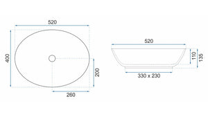 Lavabo Da Appoggio Rea Margot Black / Gold