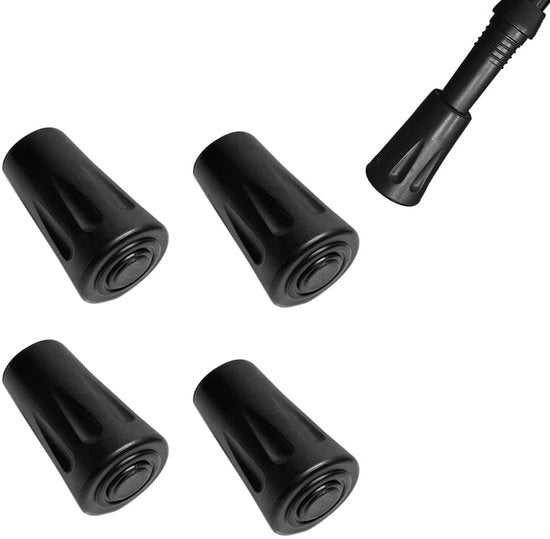 Piedini da Camminata 4 Pezzi - Dampening in Gomma - Bastoni da Trekking - Dampening Assorbente - Resistente ai Sforzi - Materiali di Alta Qualità