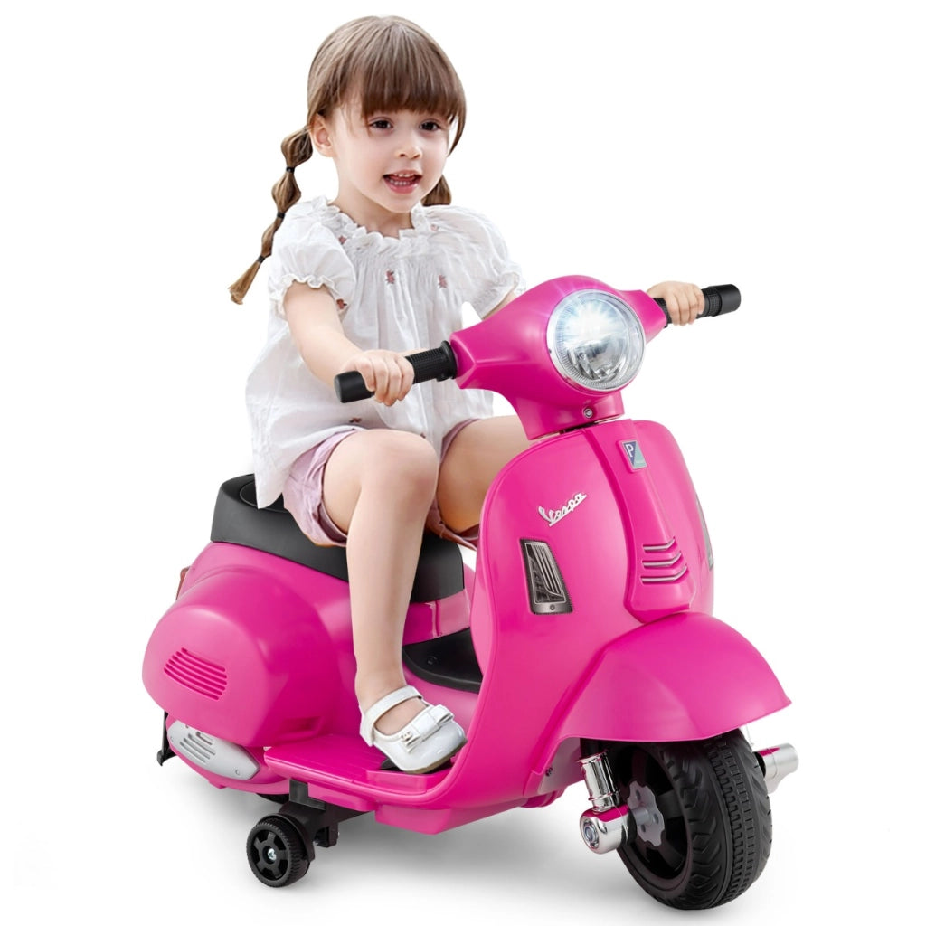Moto elettrica per bambini con faro a led e suono di clacson, Veicolo elettrico per ragazzi e ragazze Rosa-Moto elettriche