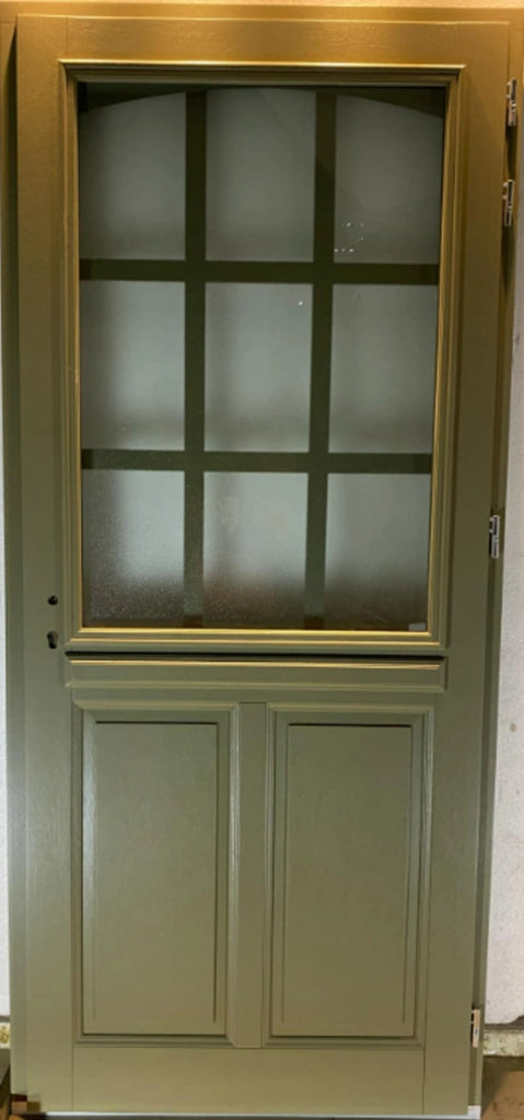 Porta d'ingresso in legno vitreo, Andore RAL 7002, H,215xl,90 p,sinistra Dimensioni Tabella senza maniglia