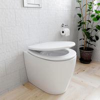Copri Water Tavoletta WC Universale Legno Mdf Cerniere Cromate Antiruggine