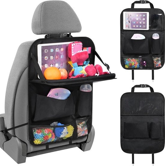 Organizzatore di Auto con 6 Ripiani Opachi - Tavola Trasparente Opportuna - Supporto per Tablet - Leggero - Regolabile - Resistente ai Graffi 42*26*3CM - Organizzatore di Auto