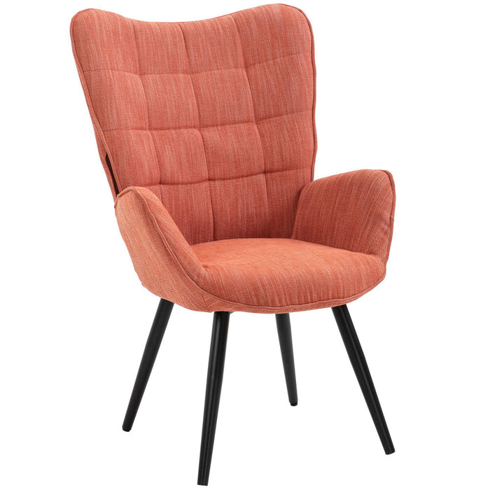 Poltrona da Casa Ufficio Papaya Tessuto Sedia con Seduta Ergonomica e Braccioli