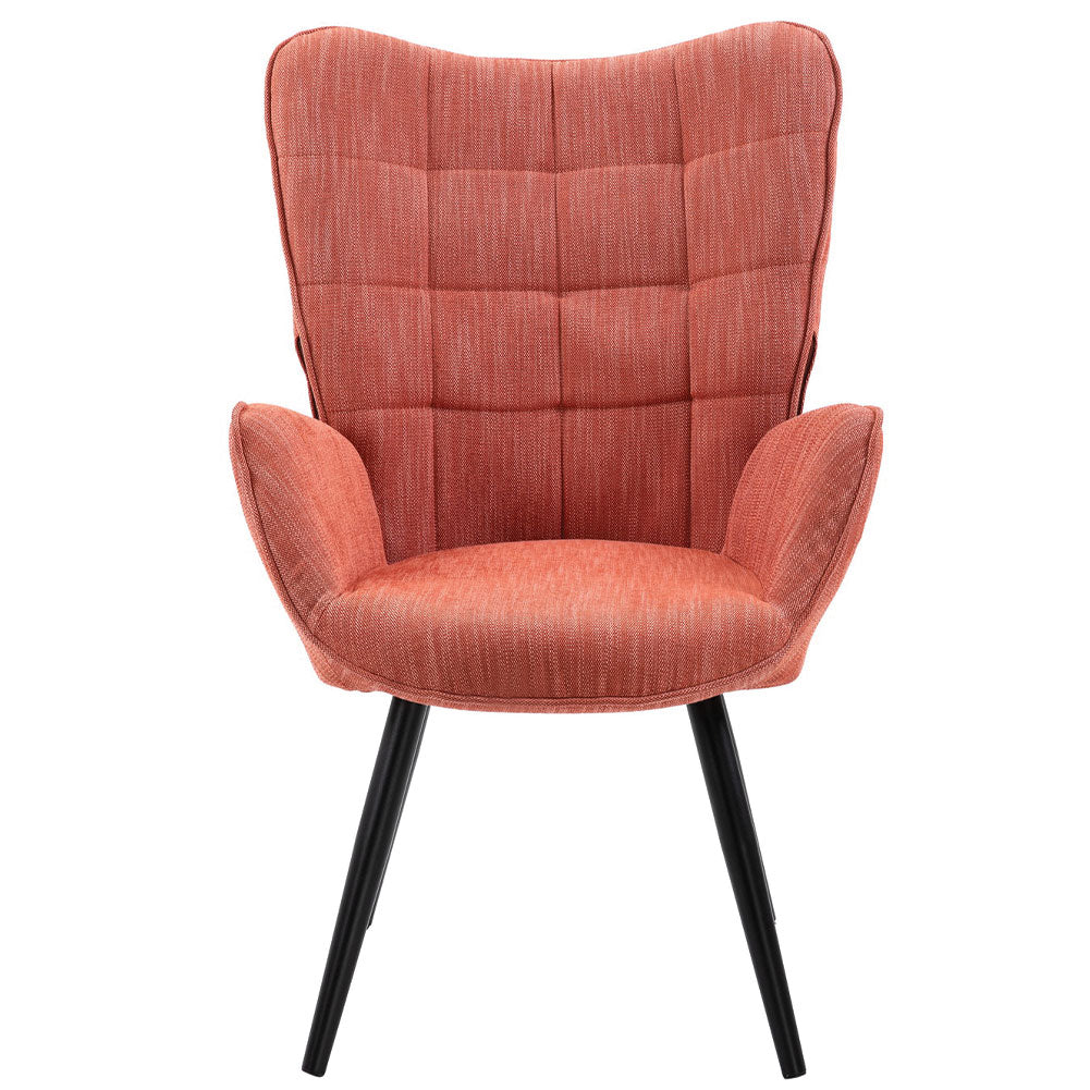 Poltrona da Casa Ufficio Papaya Tessuto Sedia con Seduta Ergonomica e Braccioli