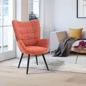 Poltrona da Casa Ufficio Papaya Tessuto Sedia con Seduta Ergonomica e Braccioli