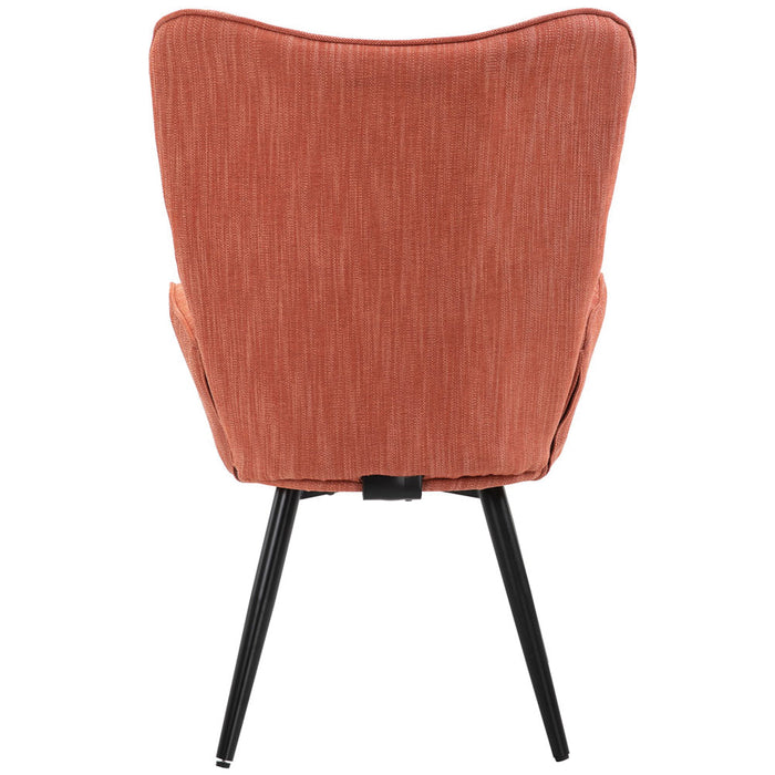 Poltrona da Casa Ufficio Papaya Tessuto Sedia con Seduta Ergonomica e Braccioli