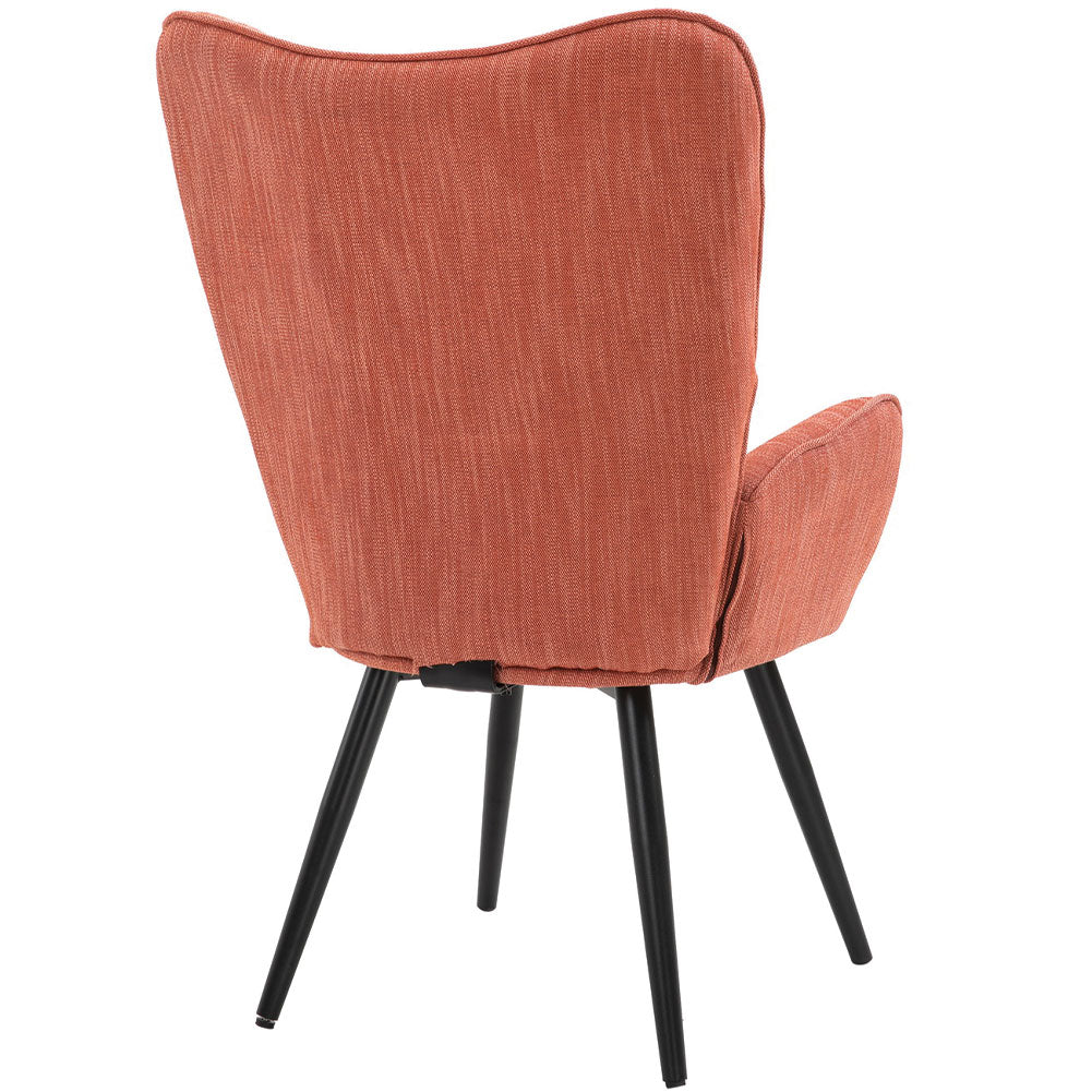 Poltrona da Casa Ufficio Papaya Tessuto Sedia con Seduta Ergonomica e Braccioli