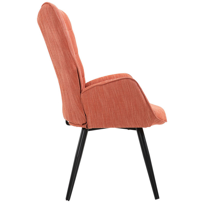 Poltrona da Casa Ufficio Papaya Tessuto Sedia con Seduta Ergonomica e Braccioli