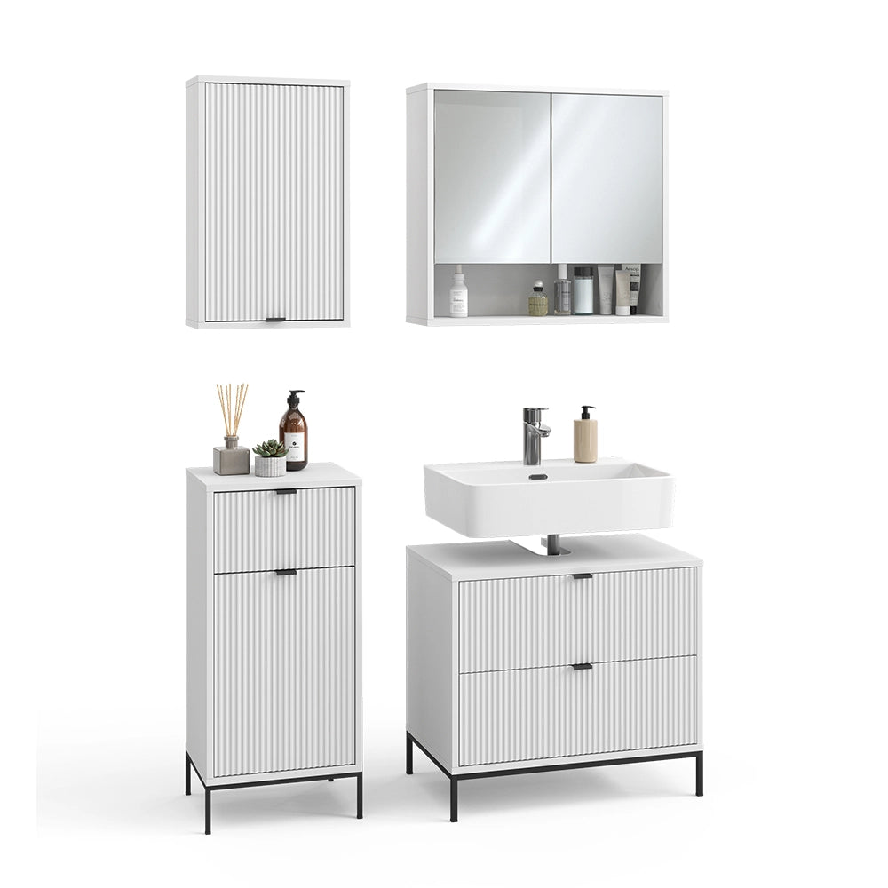 Vicco Set di mobili da bagno Bianco 4 parti