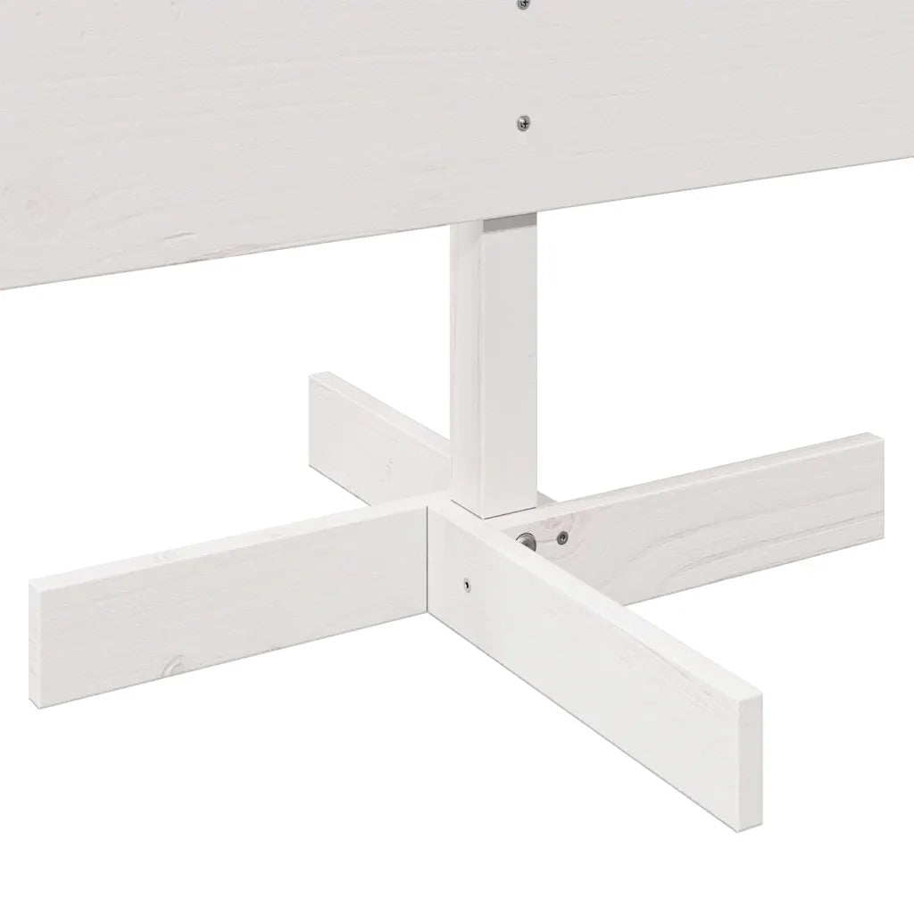 Albero di Natale Decorativo Bianco 150 cm in Legno di Pino 858193
