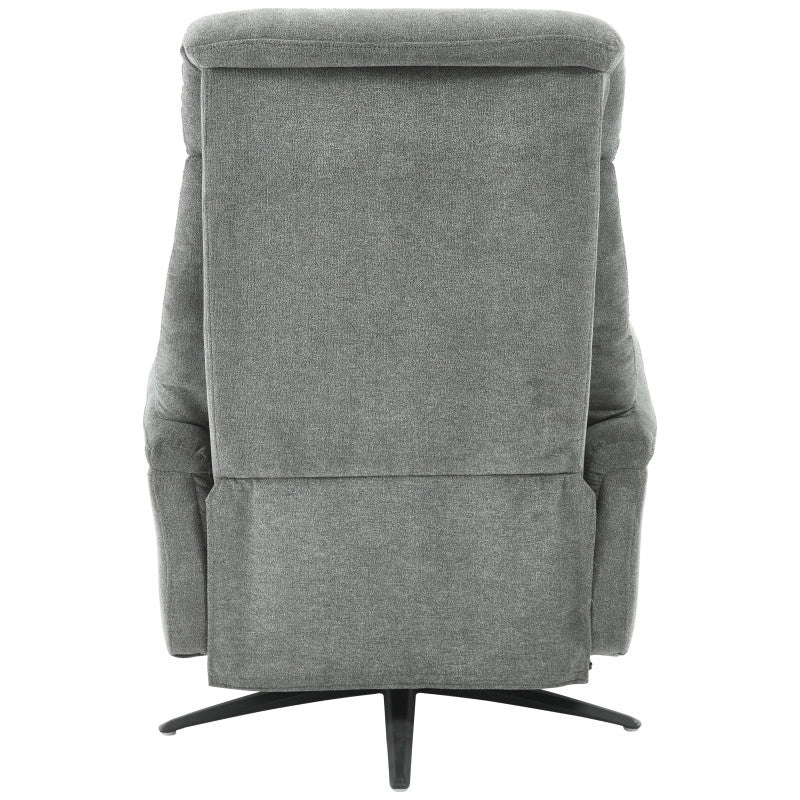 Poltrona Relax Jacquelin In Tessuto Grigio Scuro Gambe Nere