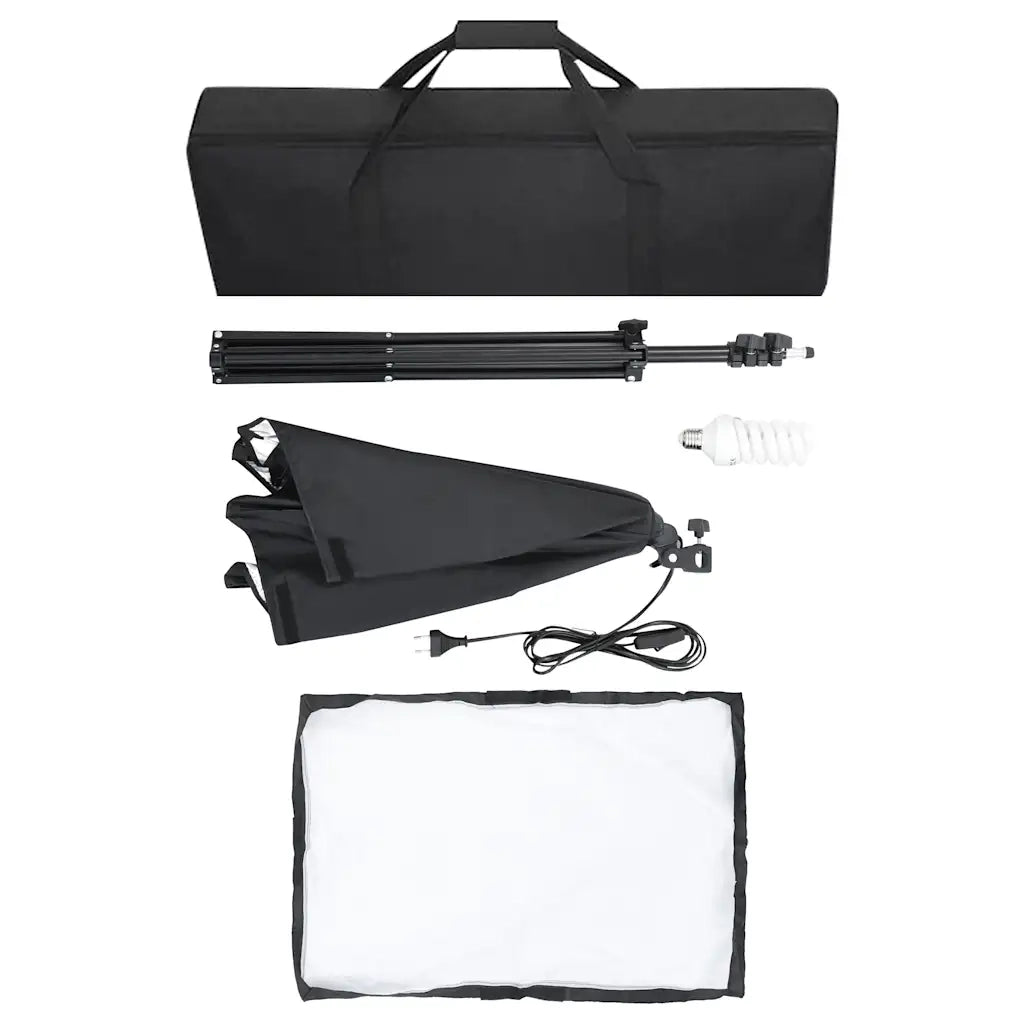 Luci Professionali da Studio 2 pz 40x60 cm in Acciaio Nero CFW7330087