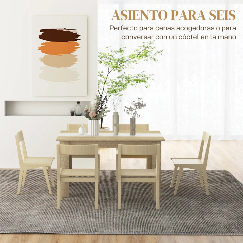 Tavolo da pranzo allungabile ¨C Zephmum ¨C Bianco e rovere 140x89.5x75 cm